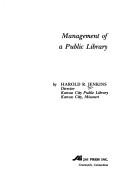 Management of a public library by Harold R. Jenkins