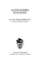 Alessandro Manzoni by Jean Pierre Barricelli