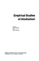 Cover of: Empirical studies of alcoholism by edited by Gerald Goldstein and Charles Neuringer.