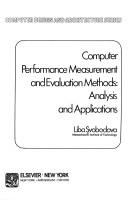 Cover of: Computer performance measurement and evaluation methods: analysis and applications