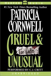 Cover of: Cruel and Unusual by Patricia Cornwell