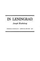 Cover of: In Leningrad by Joseph Wechsberg
