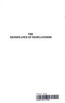 Cover of: The Significance of Neoplatonism