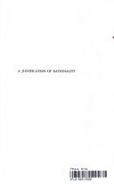 Cover of: A justification of rationality