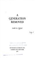Cover of: A generation removed