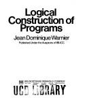 Cover of: Logical construction of programs