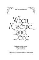 Cover of: When all is said and done