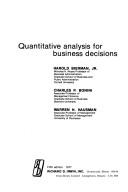 Cover of: Quantitative analysis for business decisions