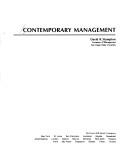 Cover of: Contemporary management by David R. Hampton, David R. Hampton