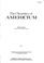 Cover of: The chemistry of americium