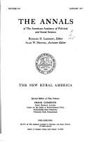 Cover of: The New rural America