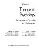 Therapeutic psychology by Lawrence M. Brammer