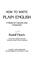 Cover of: How to write plain English