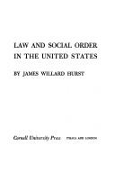 Cover of: Law and social order in the United States