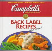 Cover of: Back Label Recipes and More!