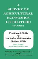 Cover of: A Survey of agricultural economics literature