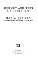 Cover of: Sunlight and song | Maria Jeritza