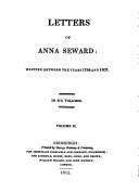 Cover of: Letters of Anna Seward written between the years 1784 and 1807. by Anna Seward