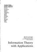 Cover of: Information theory with applications | Silviu GuiasМ§u