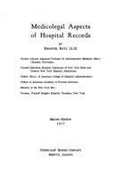 Cover of: Medicolegal aspects of hospital records