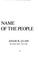 Cover of: In the name of the people