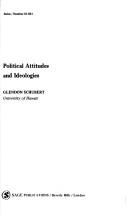 Cover of: Political attitudes and ideologies