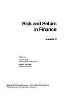 Cover of: Risk and return in finance