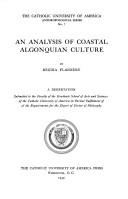 Cover of: An analysis of coastal Algonquian culture. by Regina Flannery