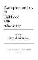 Cover of: Psychopharmacology in childhood and adolescence