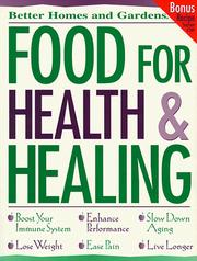 Cover of: Better Homes and Gardens food for health & healing