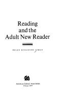 Cover of: Reading and the adult new reader