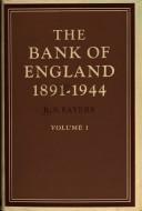 Cover of: The Bank of England, 1891-1944 by R. S. Sayers