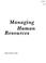 Cover of: Managing human resources