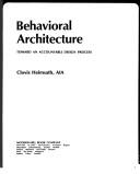 Cover of: Behavioral architecture