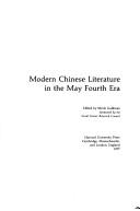 Cover of: Modern Chinese literature in the May Fourth Era