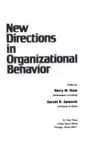 Cover of: New directions in organizational behavior | 