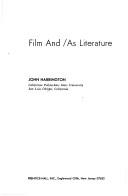 Cover of: Film and/as literature