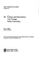 Cover of: Culture and information: two foreign policy  functions