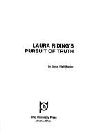 Cover of: Laura Riding's pursuit of truth by Joyce Piell Wexler