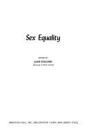 Cover of: Sex Equality