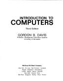 Introduction to computers by Gordon Bitter Davis