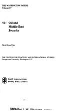 Cover of: Oil and Middle East security