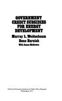 Cover of: Government credit subsidies for energy development