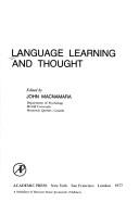 Cover of: Language learning and thought
