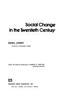 Cover of: Social change in the twentieth century by Daniel Chirot