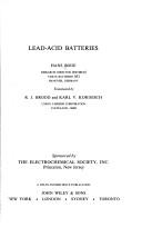 Lead-acid batteries by Bode, Hans
