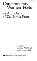 Cover of: Contemporary women poets: an anthology of California poets