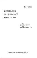Cover of: Complete secretary's handbook