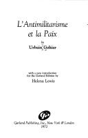 Cover of: L' antimilitarisme et la paix