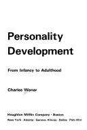 Cover of: Personality development from infancy to adulthood.
